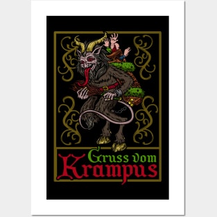 Gruss vom Krampus - Ugly Christmas Devil Gift Posters and Art